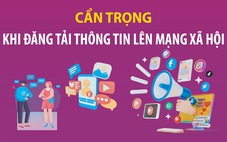 Infographic cảnh báo cẩn trọng đăng tải tin trên mạng