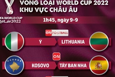 Lịch trực tiếp vòng loại World Cup 2022 châu Âu: Ý, Tây Ban Nha, Đức, Anh, Bỉ ra sân