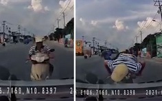 Chạy xe máy 'ngược đời', tông trực diện vào ôtô