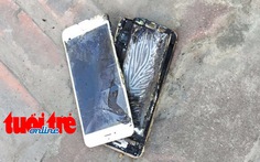 Iphone 6 mua tại Apple Store tự bốc cháy biến dạng