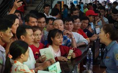 Thông tuyến đường sắt Bắc Nam sau nhiều giờ tê liệt