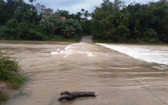 Mưa lớn, nước lũ gây ngập ở vùng núi Quảng Nam