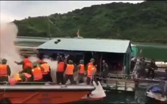 Đoàn cưỡng chế bè nuôi thủy sản ở Quảng Ninh bị quăng bom xăng
