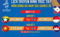 Lịch thi đấu bán kết bóng đá nam SEA Games 30: U22 Việt Nam - Campuchia