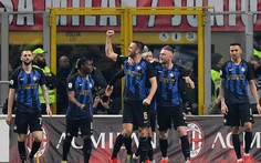 Inter đá bại AC Milan trong trận derby kịch tính có 5 bàn thắng