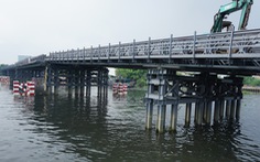 Cầu sắt tạm An Phú Đông lùi ngày hoàn thành tới tháng 12-2020