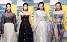 Hoa hậu Việt Nam 2020 Đỗ Thị Hà cùng siêu mẫu Thanh Hằng trong thiết kế tái chế