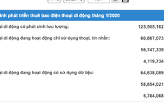 Lần đầu tiên thuê bao dùng dữ liệu nhiều hơn thuê bao 'a-lô'