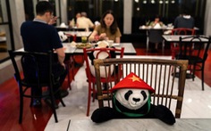 Nhà hàng Việt ở Thái Lan cho khách ngồi ăn với gấu bông