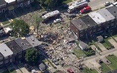 Nhiều ngôi nhà ở Baltimore, Mỹ bị san phẳng sau tiếng nổ lớn
