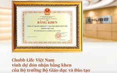 Bộ Giáo dục và Đào tạo trao tặng Bằng khen cho Chubb Life Việt Nam