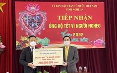 THACO ủng hộ chương trình Tết 'Vì người nghèo' năm 2022 hơn 16 tỉ đồng