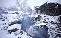 Gần 1.000 ngôi nhà bị cháy rừng thiêu rụi và vùi lấp dưới tuyết dày tại Mỹ