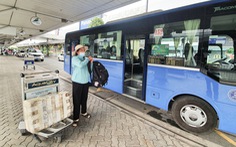 Xe buýt ở sân bay Tân Sơn Nhất: 5.000 đồng/lượt vẫn ít khách