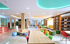Sức hút từ thư viện với giao diện nhiều màu sắc tại Asian School