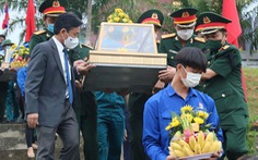 Truy điệu, an táng 11 hài cốt liệt sĩ hi sinh tại Lào