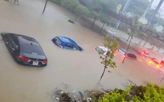 Bắc Ninh, Bắc Giang ngập lênh láng, ôtô chìm trong nước