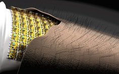 Phát triển da điện tử gắn lông nhân tạo giống hệt da người