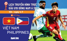 Lịch trực tiếp U19 Việt Nam - U19 Philippines