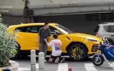 Thanh niên trở mặt vô ơn sau khi quỳ gối xin tha vì đâm siêu xe