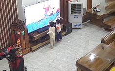 Hai bé trai đập vỡ màn hình vì đánh Người Nhện trong tivi