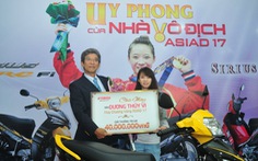 Dương Thúy Vi được thưởng 190 triệu đồng cho HCV Asiad