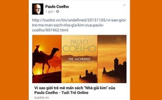Paulo Coelho dẫn bài từ  TTO lên Facebook, dân mạng thích thú