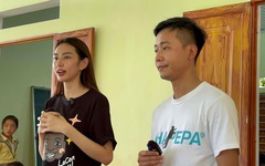Thùy Tiên, Quang Linh chung sức góp niềm vui cho trẻ em Hà Giang