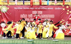 Trường THCS Hồng Bàng: sôi động sân chơi Dân vũ - flashmob đón xuân Giáp Thìn 2024