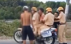 Xe mô tô đặc chủng của CSGT va chạm xe máy, một trung úy và 2 người dân nguy kịch
