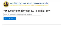 Trường đại học Giao thông Vận tải công bố kết quả xét tuyển sớm 2024