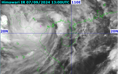 Dự báo thời tiết đêm 7-9, ngày 8-9: Bão số 3 gây mưa lớn ở Bắc Bộ