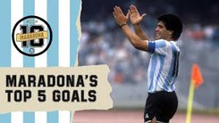 Video: Xem lại 5 bàn thắng ấn tượng của huyền thoại bóng đá Diego Maradona