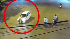 Video: Tài xế hất CSGT lên nắp ca pô rồi bỏ chạy