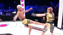 Video: Nữ võ sĩ đầu tiên 'đánh tay đôi' với nam trên sàn đấu MMA