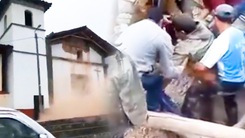 Video: Động đất 7,5 độ, tháp nhà thờ cao 14 mét cùng nhiều ngôi nhà bị sập ở Peru