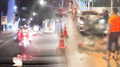 Video: Nữ tài xế có hơi men lái xe tông thẳng, húc văng hai cảnh sát ngồi trên mô tô đặc chủng