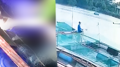 Video: Chạm vào bè cá trong lúc đi chài trên sông Cái Cối, người đàn ông bị điện giật chết thương tâm