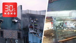Bản tin 30s Nóng: Cháy quán karaoke, 3 cảnh sát hy sinh; Bê tông đường cao tốc rơi đè bẹp ô tô, 2 người chết