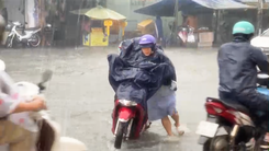 Video: Trung tâm TP.HCM mưa 75mm, có nơi nước ngập nửa xe máy