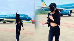 Video: Cô gái nhảy múa gần máy bay đang lăn vào sân đậu sân bay Phú Quốc bị cấm bay 6 tháng