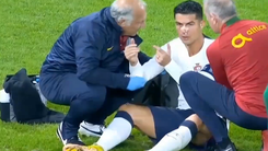 Video: Ronaldo bị thương sau pha tranh chấp bóng, Bồ Đào Nha giành chiến thắng 4-0