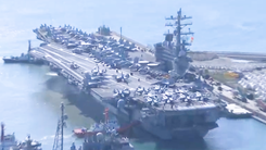 Cận cảnh tàu sân bay USS Ronald Reagan cập cảng Hàn Quốc