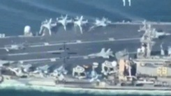Iran công bố video máy bay không người lái theo dõi tàu sân bay Mỹ