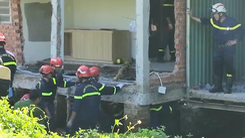 Hiện trường sập nhà đang xây ở Thủ Đức, một công nhân bị đè chết