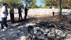 Phó chủ tịch UBND tỉnh Quảng Nam kiểm tra hiện trường vụ diễn tập chữa cháy rừng khiến cây bị cháy đen