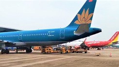 Sân bay Vinh hoạt động trở lại sau khi sửa chữa mặt đường băng
