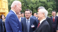 Tổng Bí thư Nguyễn Phú Trọng chủ trì lễ đón chính thức Tổng thống Mỹ Joe Biden