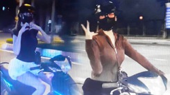 Cô gái trẻ chạy xe máy buông tay, 'làm xiếc' bị phạt hơn 14 triệu đồng