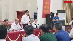 Clip Chủ tịch UBND TP.Hà Nội Nguyễn Đức Chung phát biểu trong cuộc gặp lãnh đạo xã Đồng Tâm